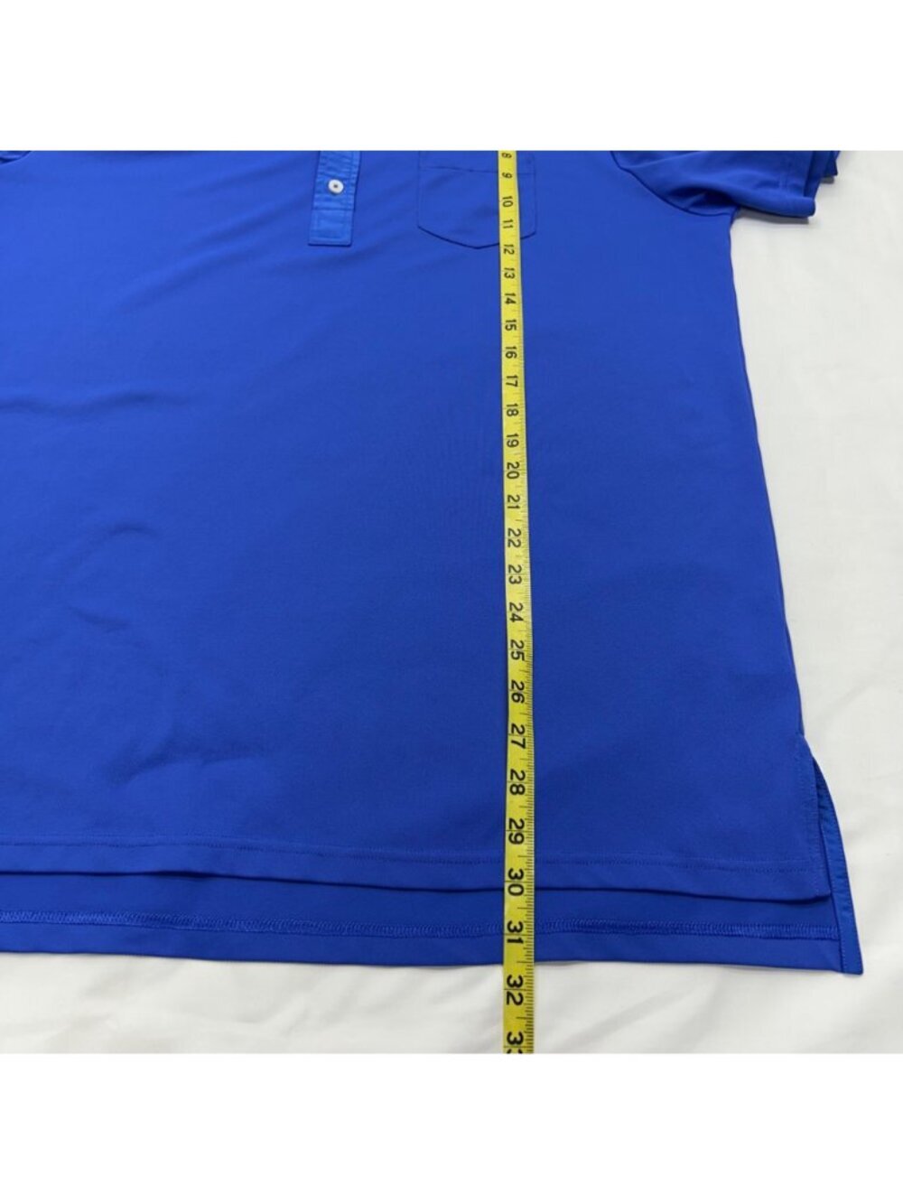 RLX Golf Performance Polo Shirt Mens Blue Short Sleeve Pocket Classic Fit - Picture 9 of 15